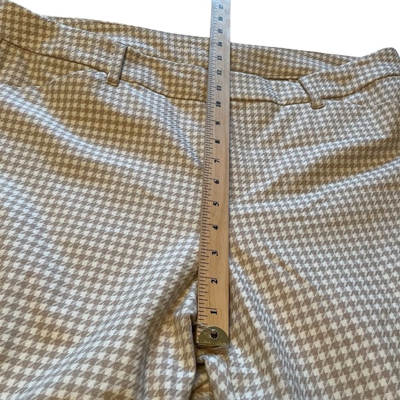 Old Navy Plus Size 20 Tan White Houndstooth-High Rise Pixie Pants-NWT - Picture 5 of 14